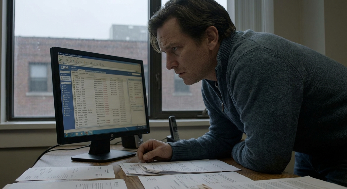 Agent reviewing CRM for performance-based lead reactivation for real estate